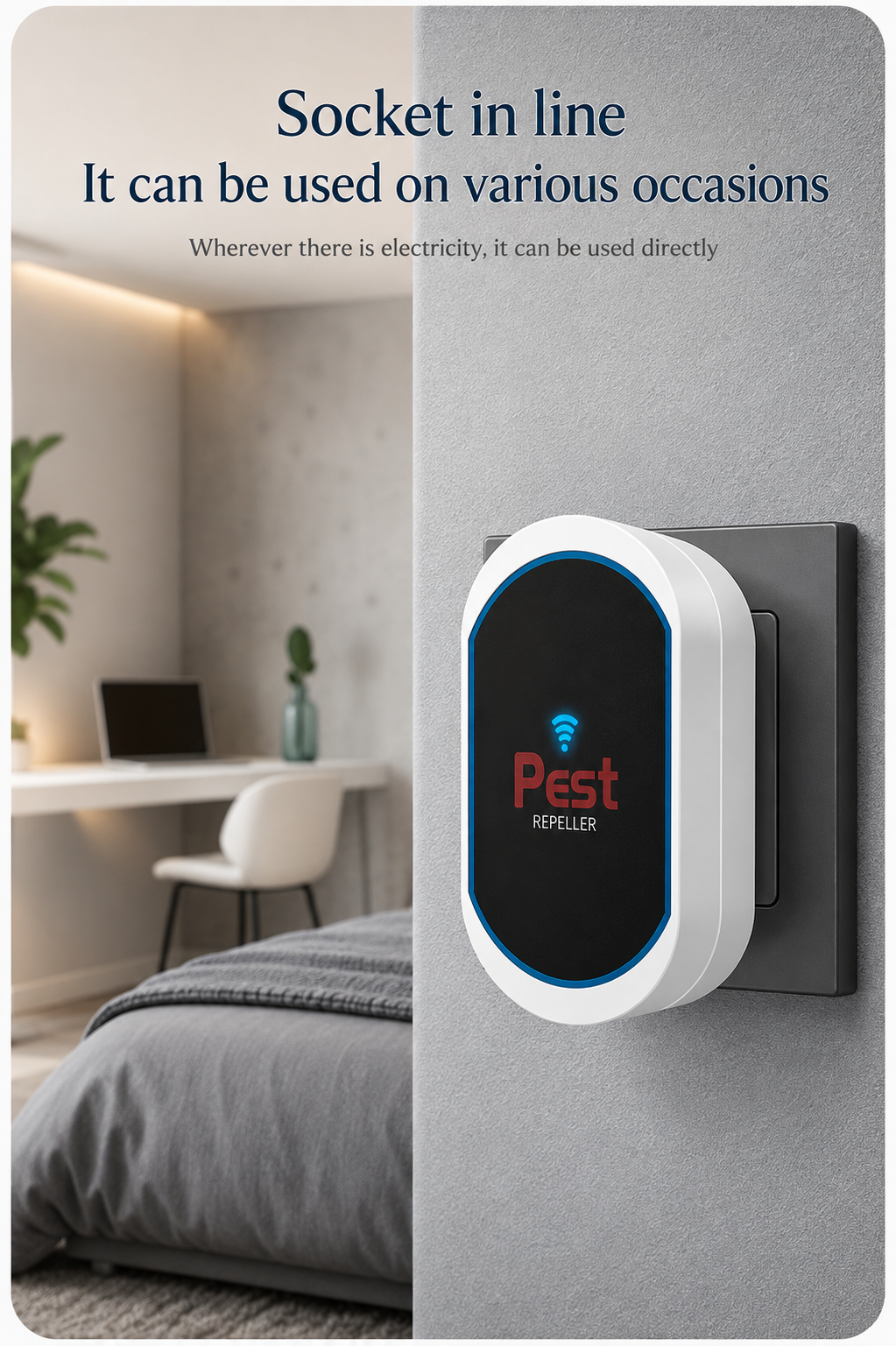 Ultrasonic Pest Repeller — Plug-In Electronic Pest Control (220V)