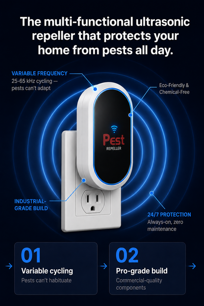 Ultrasonic Pest Repeller — Plug-In Electronic Pest Control (220V)